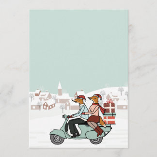 Kerstfeestdag uitnodiging - Foxes Ride a Vespa