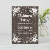 Kerstfeestdag Uitnodiging Roestland Floral (Staand voorkant)