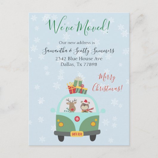 Kerstfeestdag Verplaatsende aankondiging We zijn v (Voorkant)