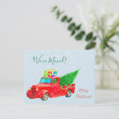 Kerstfeestdag Verplaatsende aankondiging We zijn v (Staand voorkant)