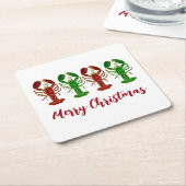 Kerstfeestdag Vierkante Kartonnen Onderzetter (Schuin)