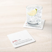 kerstfeestdag vierkante kartonnen onderzetter (Insitu)