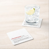 Kerstfeestdag Vierkante Kartonnen Onderzetter (Insitu)