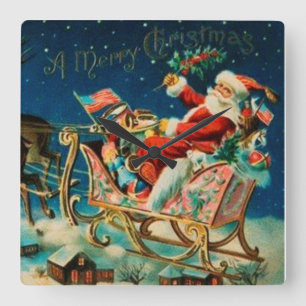  kerstfeestdag vierkante klok