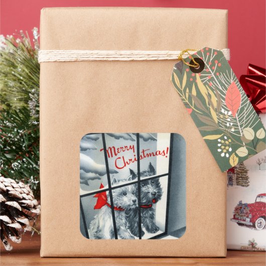  kerstfeestdag vierkante sticker (Feestdagen)