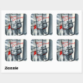  kerstfeestdag vierkante sticker (Vel)