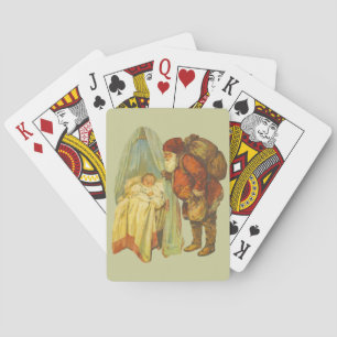 Kerstfeestdag Vintage Baby Pokerkaarten