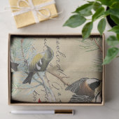 Kerstfeestdag vogel en poinsettia ontkoppeling tissuepapier (Geschenk)