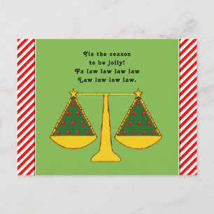 Kerstfeestdag voor advocaten briefkaart