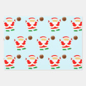 Kerstfeestdag voor Basketball Inpakpapier Vel (Voorkant 2)