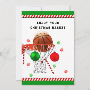 Kerstfeestdag voor Basketball Kaart