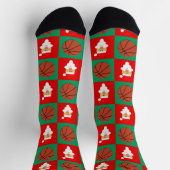 kerstfeestdag voor basketbalspeler sokken (Top)