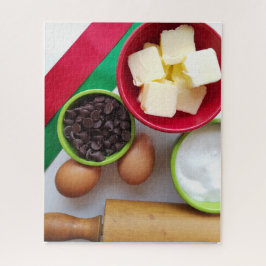 kerstfeestdag voor de ingrediënten legpuzzel