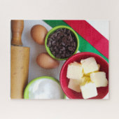 kerstfeestdag voor de ingrediënten legpuzzel (Horizontaal)