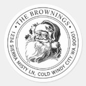 kerstfeestdag voor kerstmis ronde sticker (Voorkant)