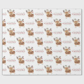 Kerstfeestdag voor rendieren van de kerstman cadeaupapier (Vlak)