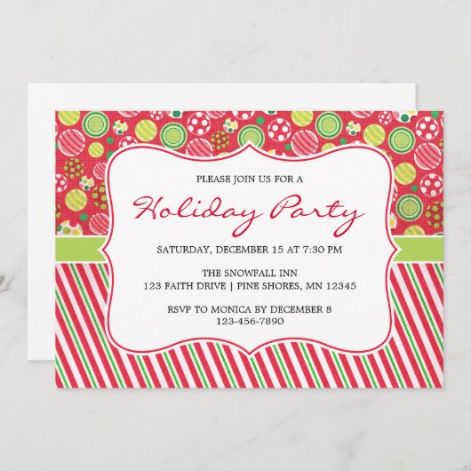 kerstfeestdag voor sierdoeleinden kaart (Voorkant / Achterkant)