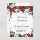 Kerstfeestdag - Vrijwillige uitnodigingskaart Briefkaart (Voorkant / Achterkant)