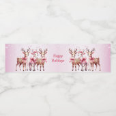 Kerstfeestdag Waterfles Etiket (Enkel label)