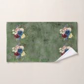 Kerstfeestdag Waterverf Floral Green Bad Handdoek (Handdoek)