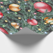 Kerstfeestdag - Waterverf lichten Cadeaupapier (Hoek)