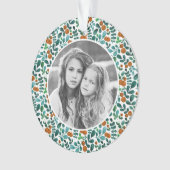 kerstfeestdag Waterverf verse bessen Foto Ornament (voorkant)