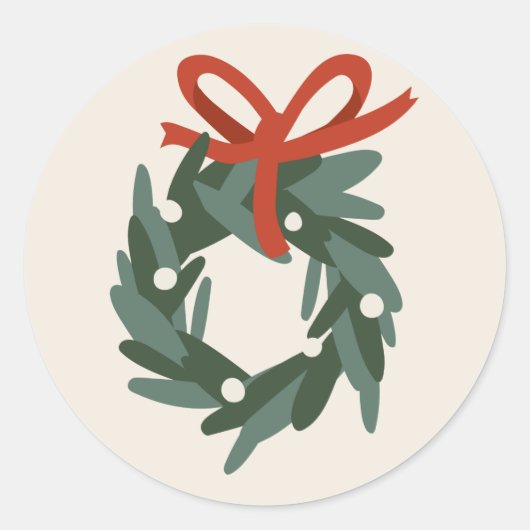 kerstfeestdag weeshuis ronde sticker (Voorkant)