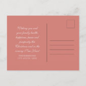 Kerstfeestdag wenst mousserende bomen Roos Gold Briefkaart (Achterkant)