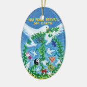 Kerstfeestdag - Wereldvrede Keramisch Ornament (Links)