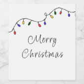 kerstfeestdag wijn etiket (Enkel label)