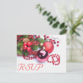 Kerstfeestdag winterbruiloft RSVP-Briefkaart Briefkaart (Staand voorkant)