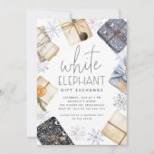 Kerstfeestdag witte olifant kaart (Voorkant)