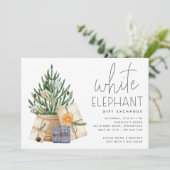 Kerstfeestdag - Witte olifantenuitwisseling Kaart (Staand voorkant)