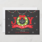 Kerstfeestdag Zwangerschap Aankondiging (Voorkant)