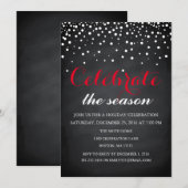 Kerstfeestdag Zwarte Chalkboardfamilie Kaart (Voorkant / Achterkant)