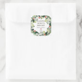 kerstFeestdagen die genieten van een donkere klank Vierkante Sticker (Tas)