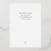 kerstfeestdagen en kerstfeestdagen folie uitnodiging (Achterkant)