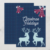 kerstfeestdagen feestdagenkaart (Voorkant / Achterkant)