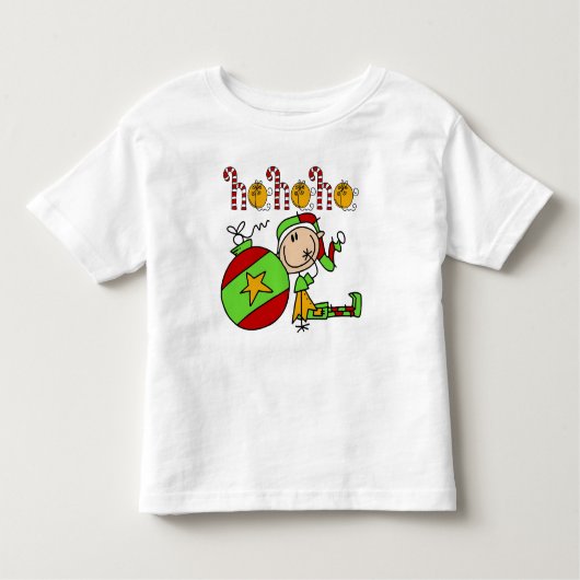 kerstFeestdagen Festive Cute Kinder Elf Shirts (Voorkant)