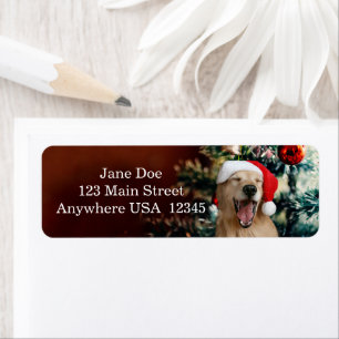 kerstFeestdagen Golden Retriever Aangepast Etiket