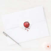 Kerstfeestdagen Hart Sticker (Envelop)