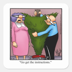 Kerstfeestdagen Humor Vierkante Sticker