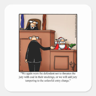 Kerstfeestdagen Humor Vierkante Sticker