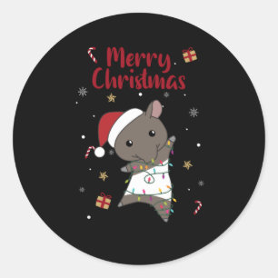 Kerstfeestdagen in Tapir Ronde Sticker