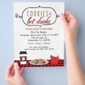 Kerstfeestdagen, koekjes en hotDrink feebrochure Flyer (Hand)