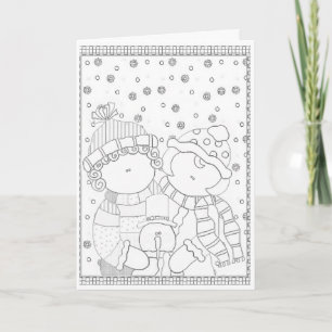kerstfeestdagen met Kaart voor kleuren