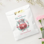 kerstFeestdagen met rode kruis Bedankzakje (Gezegeld)