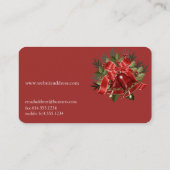  kerstfeestdagen met rode Visitekaartjes (Achterkant)