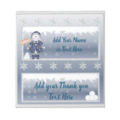 kerstfeestdagen met Snoepjes met schuifbalken Notitieblok (Voorkant)