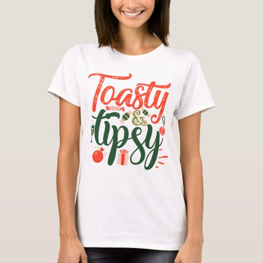 Kerstfeestdagen met toasty en tipsy t-shirt (Voorkant)